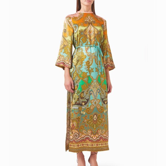 ALEMAIS Clemenza paisley-print high-neck midi dress - Picture 1 of 11